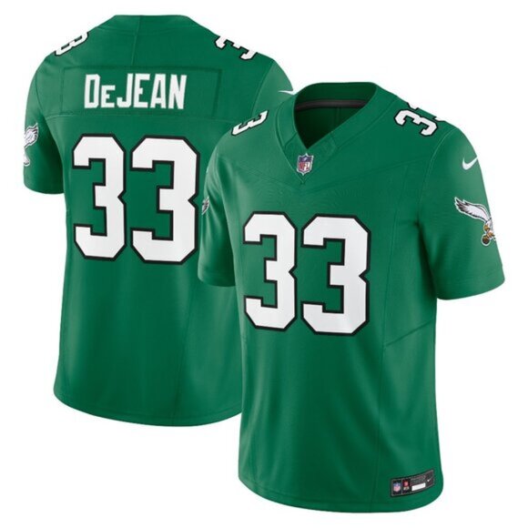 Mens Youths 33 Cooper DeJean Kelly Green Vapor Jersey Stitched - Picture 1 of 1